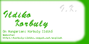 ildiko korbuly business card
